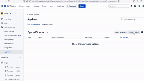 Establish space sync with external Confluence sites